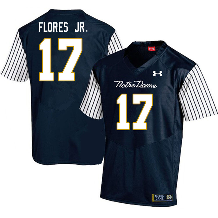 Men #17 Rico Flores Jr. Notre Dame Fighting Irish College Football Jerseys Stitched-Alternate - Click Image to Close